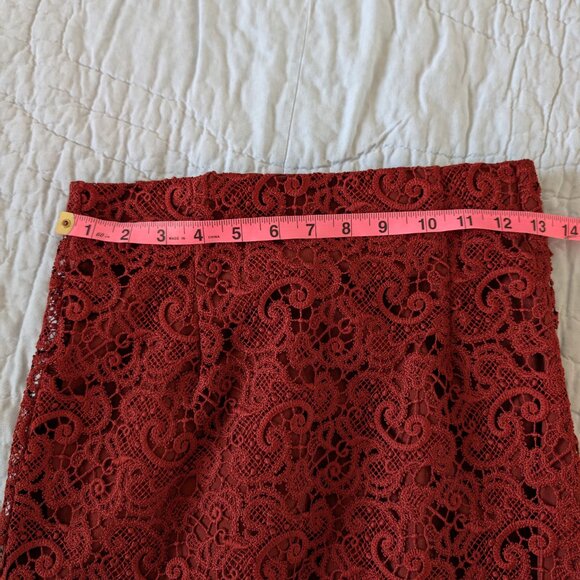 3/$30 ZARA burgundy lace pencil skirt - Picture 3 of 8